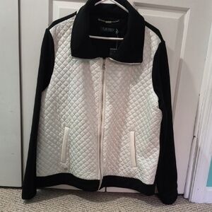 Lauren Ralph Lauren Black and Cream Quilted Jacket